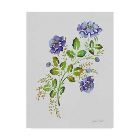 Jean Plout 'Wild Rose Purple 1' Canvas Art,14x19